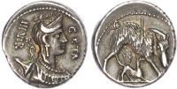 Roman Republic, C. Hostidius C. f. Geta (68 BC) Silver Denarius