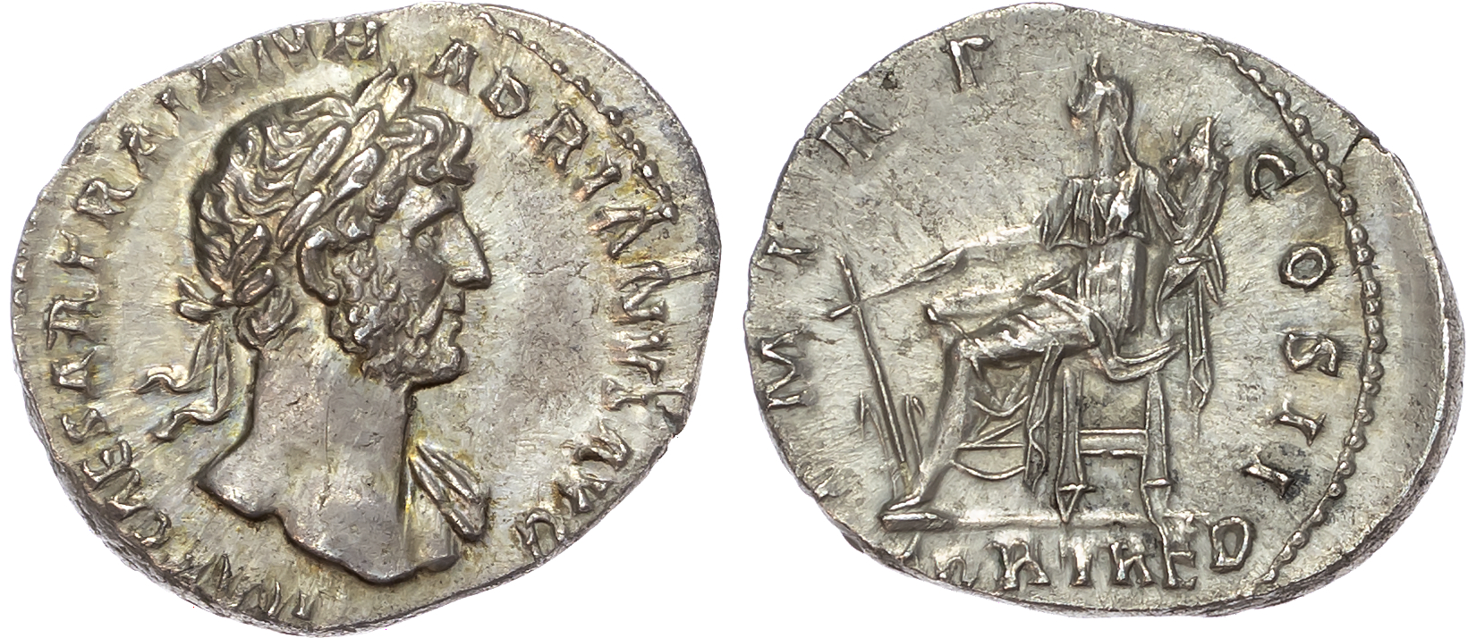 Hadrian (AD 117-138) Silver Denarius Hadrian (AD 117-138) Silver Denarius