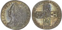 George II (1727-1760), AR Sixpence, 1757.