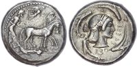 Sicily, Syracuse, Second Democracy (c. 480-475 BC) Silver Tetradrachm
