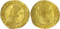Charles I (1625-1649), AV Unite, Group B, Tower mint, under King (1625-1642), mm. heart.