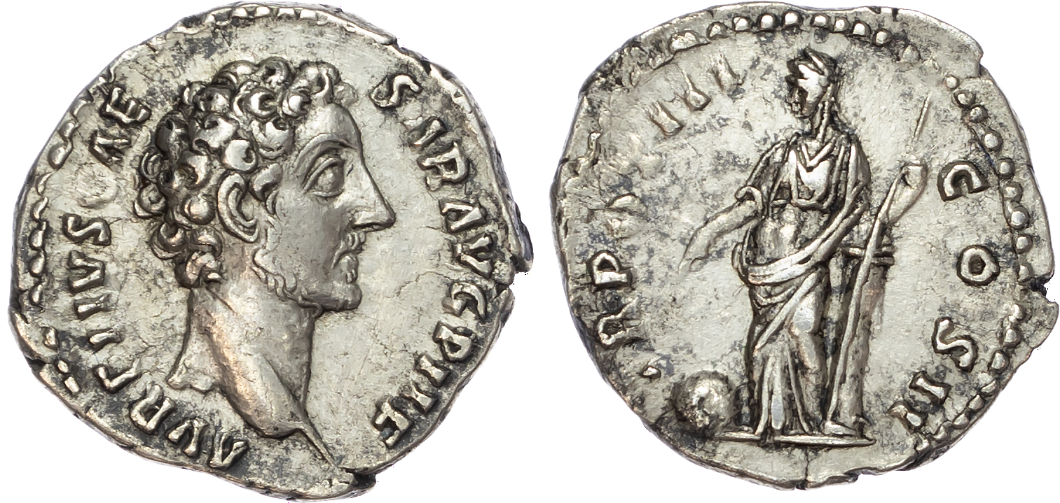 Marcus Aurelius (AD 161-180) Silver Denarius Marcus Aurelius (AD 161-180) Silver Denarius