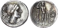 Bruttium, the Brettii (c. 216-214 BC) Silver Drachm, time of Hannibal