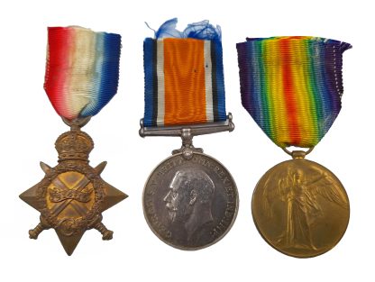 The Great War 1914-15 Star Trio awarded to Corporal John Goodwin King’s Royal Rifle Corps