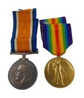A Northumberland Fusiliers Great War Pair awarded to Private Clarence Leet