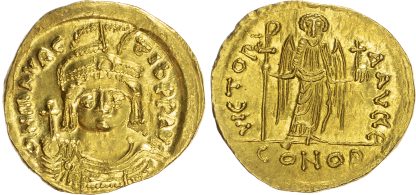 Maurice Tiberius (AD 582-602) Gold Solidus