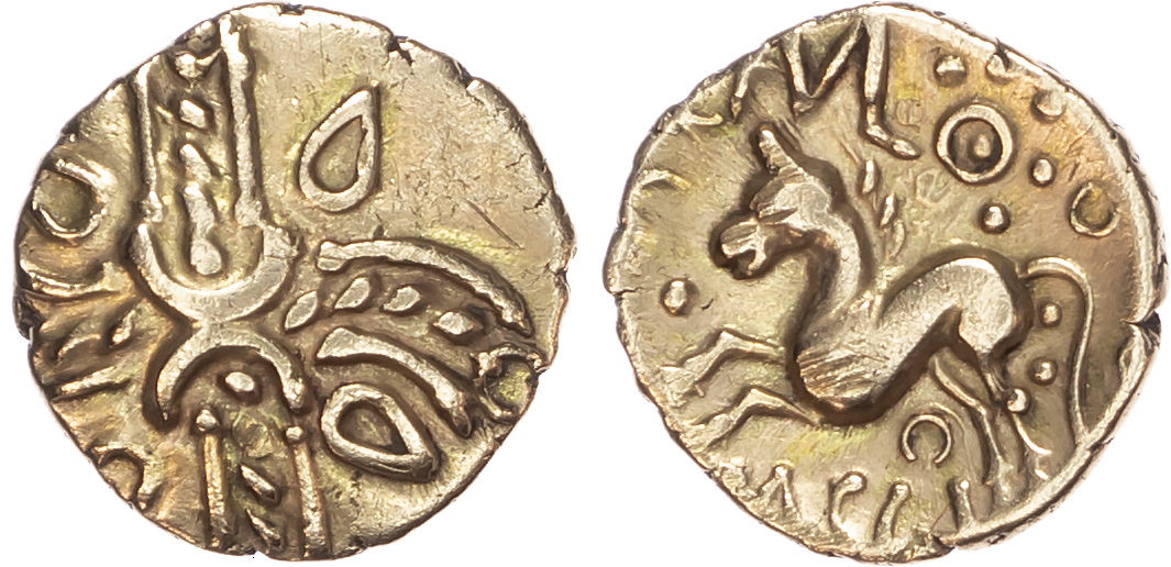 Trinovantes and Catuvellauni, Tasciovanus, Gold ¼ Stater