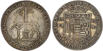 Germany, Stolberg, Frederick Botho & Charles Louis (1761-1768), silver 1/3 Taler