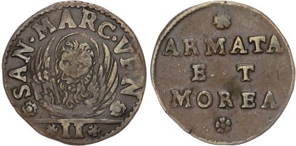 Italy, Venice, Armata & Morea, copper 2 Soldi