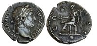 Hadrian (AD 117-138), Silver Denarius