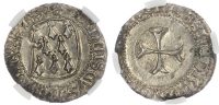 France, Brittany, Francis II, silver Blanc à la targe, no date