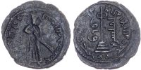 Arab-Byzantine, temp. ‘Abd al-Malik, bronze Fals, c. 690-700 AD