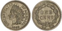 USA, Indian Head copper-nickel Cent, 1859