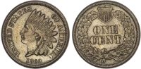 USA, Indian Head copper-nickel Cent, 1860