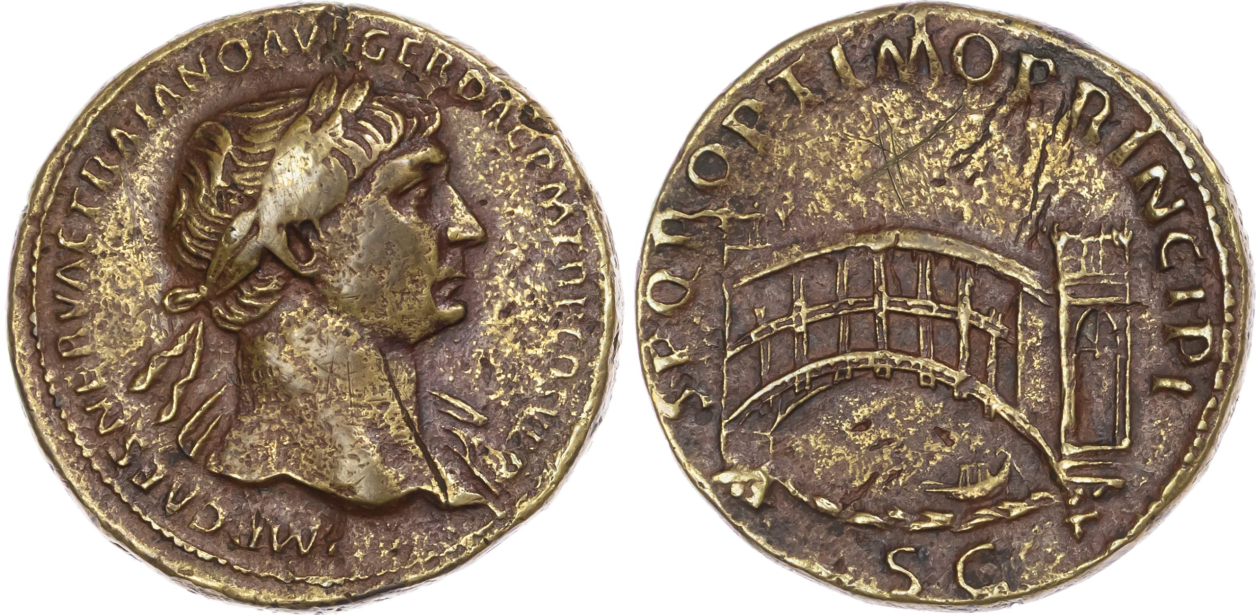 Trajan, Bronze Sestertius Trajan, Bronze Sestertius