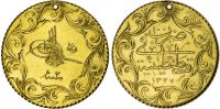 Turkey, Muhammad V (AH 1327-1336 / 1909-1918 AD), gold 100 Kurush