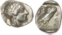 Attica, Athens, Silver Tetradrachm