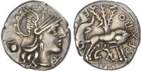 Roman Republic, Sex. Pompeius Fostlus, Silver Denarius