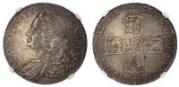 George II (1727-1760), Halfcrown, 1750 V. QUARTO, NGC MS63