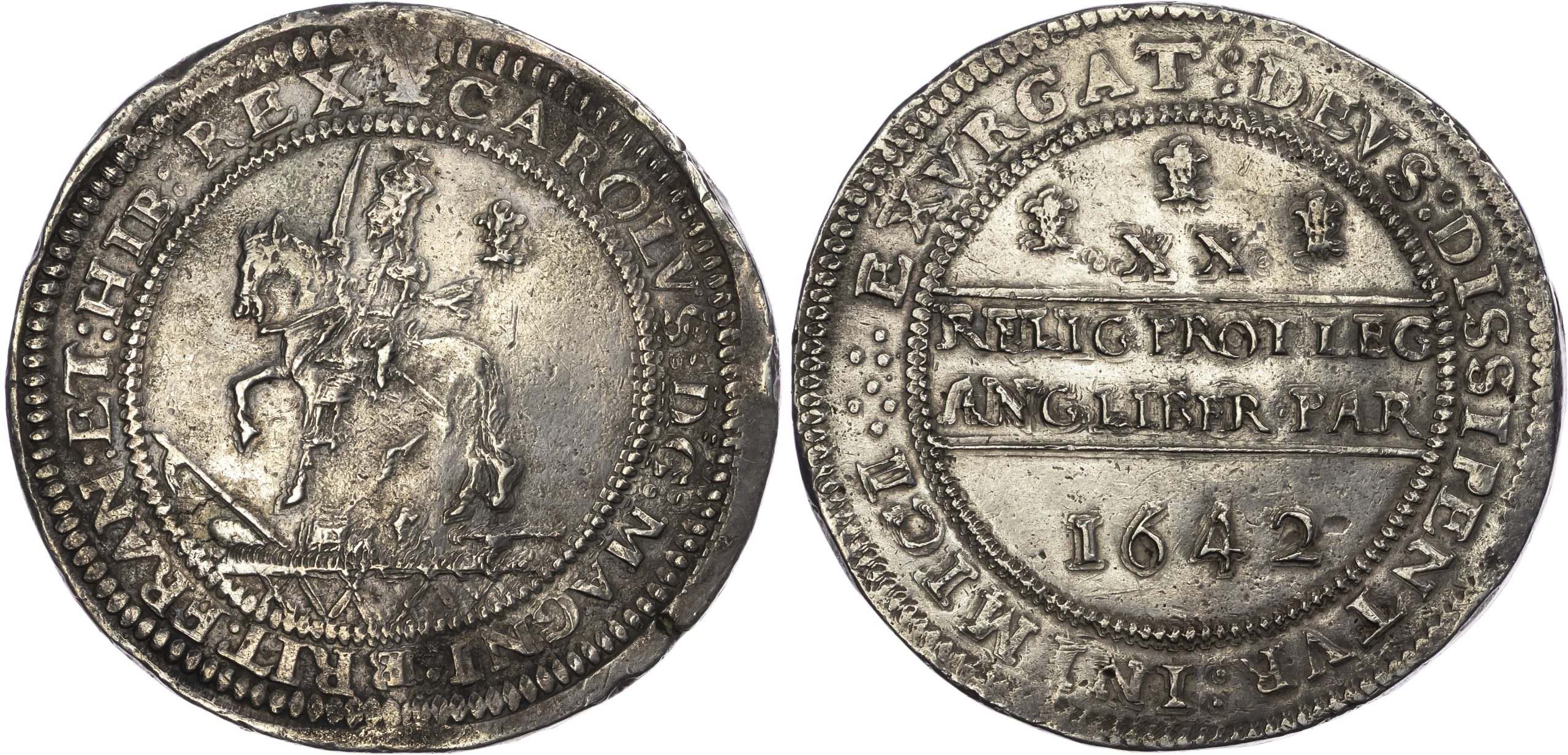 Charles I (1625-1649), silver ‘Declaration’ Pound, 1642 Charles I (1625-1649), silver ‘Declaration’ Pound, 1642