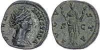 Diva Faustina Senior, Wife of Antoninus Pius, Bronze Sestertius