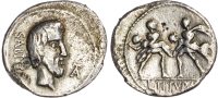Roman Republic, L. Titurius L.f Sabinus, Silver Denarius