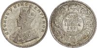 India, George V, silver Rupee, 1921
