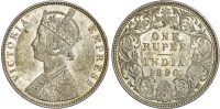 India, EIC, Victoria, silver Rupee, 1890