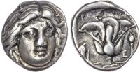 Islands off Caria, Rhodes silver Didrachm