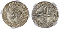 Harold I (1035‐1040) Silver Penny, Thetford mint, Brunstan as moneyer. NGC MS63.