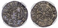 William II (1087‐1100), Silver Penny, Profile Right Type, Southwark mint, Osmund as moneyer. NGC AU58.