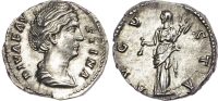 Diva Faustina Senior silver Denarius