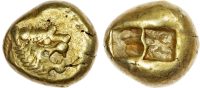 Kingdom of Lydia, Time of Alyattes - Kroisos Electrum Trite