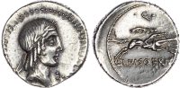 L. Calpurnius Piso Frugi silver Denarius