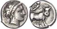 Campania, Neapolis, Silver Didrachm