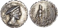 C. Mamilius Limetanus silver Denarius Serratus