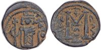 Arab-Byzantine, bronze Fals