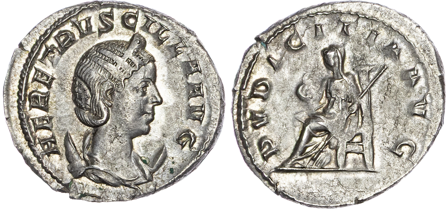 Herennia Etruscilla, Wife of Trajan Decius, Silver Antoninianus