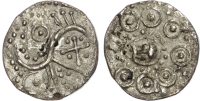 Anglo Saxon (c. 600-775), Silver Sceat, Secondary Phase (c. 710-c.760), Series H ('Hamwic'), Type 49.