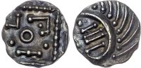 Anglo Saxon (c. 600-775), Silver Sceat, Continental Issues (c. 695 - c. 740), Series E, Variety E.