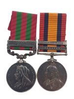 A Punjab Frontier, Boer War Pair awarded to Private George Vickery