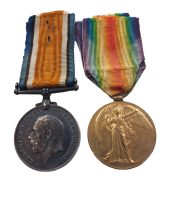 A Great War Royal Flying Corps, Royal Air Force pair to Air Mechanic 2nd Class Leonard David Lion
