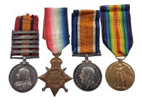 A Boer War, Old Contemptible, 1914 Star Casualty Group of 4 to Sapper Walter Hughes
