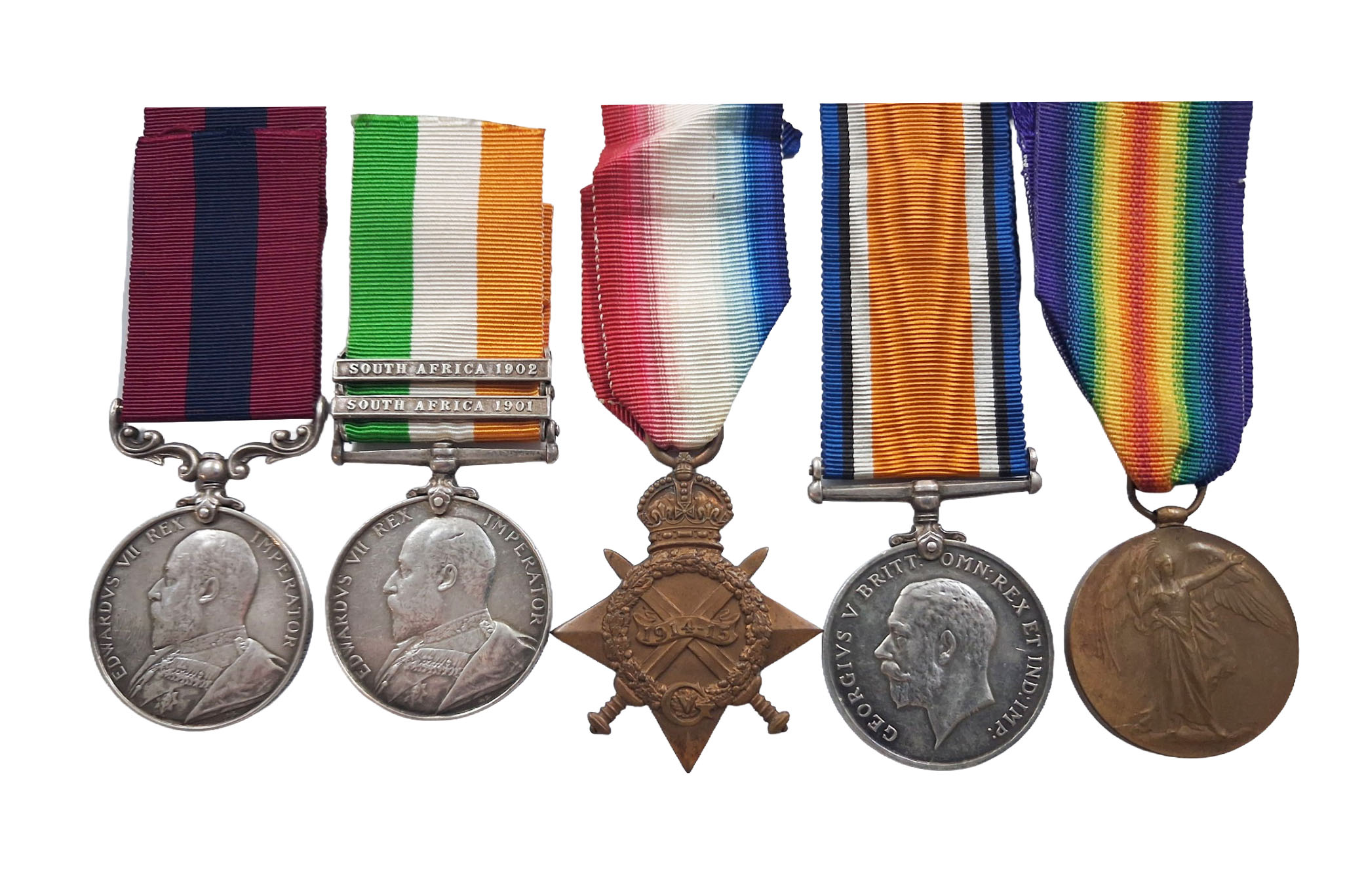 The Edward VII, Kaalfontein, Distinguished Conduct Medal and Great War pair to Private, later Acting Serjeant Ernest Oultram The Edward VII, Kaalfontein, Distinguished Conduct Medal and Great War pair to Private, later Acting Serjeant Ernest Oultram