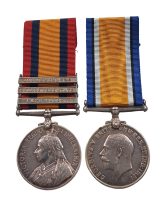 A Boer War Great War Pair – His Full entitlement.  Awarded to Serjeant, later Private James Robertson