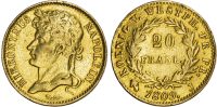 Germany, Westphalia, Hieronymus Napoleon (1807-1813), gold 20 Franken
