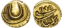 India, Mysore, Tipu Sultan (AH 1197-1213 / 1787-1799 AD), gold Fanam