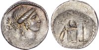 T. Carisius (46 BC) AR Denarius