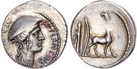 Cn. Plancius (55 BC) AR Denarius