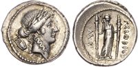 P. Clodius M. f. Turrinus (42 BC) AR Denarius